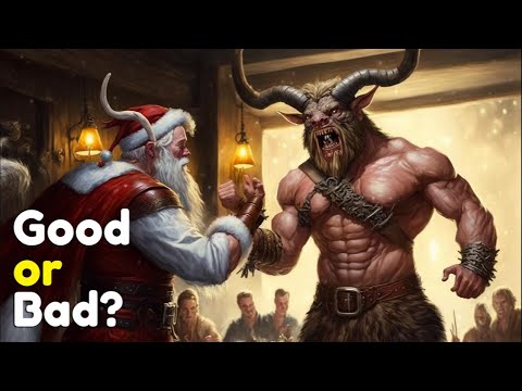 What does Krampus do to children who misbehave?  (Christmas Devil)