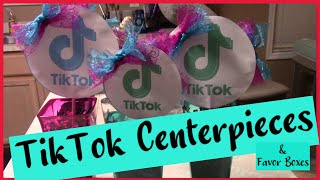 How to make Centerpieces | Favor Boxes for TikTok Birthday Party