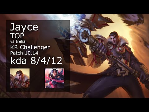 Jayce vs Irelia Top - KR Challenger 8/4/12 Patch 10.14 Gameplay // [롤] 제이스 vs 이렐리아 탑