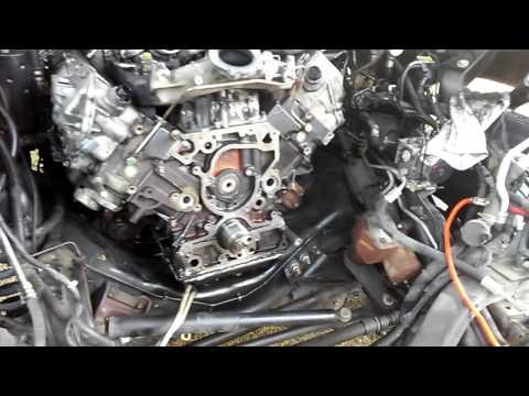 6.4 Powerstroke motor install with No lift....Dirtys House of Diesel