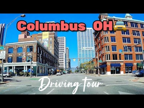 Columbus Ohio driving tour , The Capital of Ohio \ driving downtown Columbus OH USA