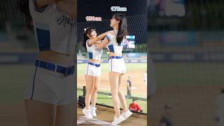 背比べする奶昔と李晧禎（이호정） Fubon Angels #台湾チア   2024/9/4 新莊棒球場【台湾チアTV】