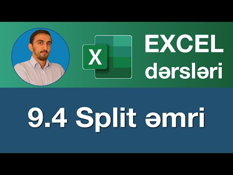 Excel dərsləri - 9.4 Exceldə Split əmri | Excelde Split özelliği