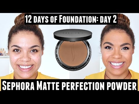 Sephora Matte Perfection Powder Foundation Review (Oily Skin) 12 Days of Foundation Day 2 Video