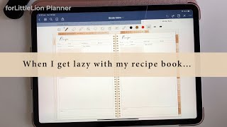 A trick of using the recipe template of your digital planner