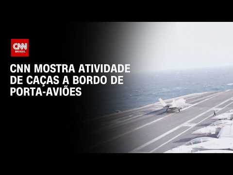 Estreito de Ormuz: CNN mostra atividade de caças a bordo de porta-aviões | CNN PRIME TIME