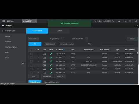 NVR Add Dahua IP Camera