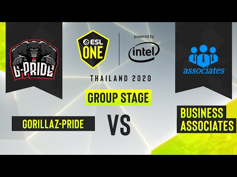Dota2 - business associates vs. Gorillaz-Pride - Game 1 - ESL One Thailand 2020 - Group Stage - AM