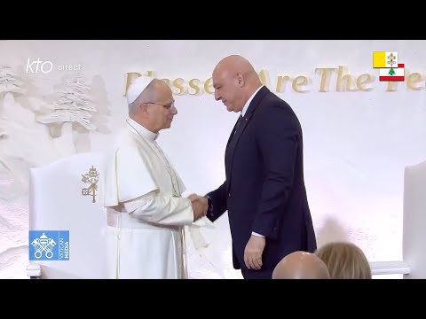 Rencontre de Léon XIV avec les autorités, la société civile et le corps diplomatique à Beyrouth