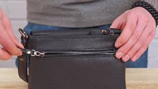 Чоловіча сумка SHVIGEL 11038 шкіряна чорна