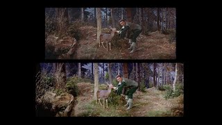 Comparison &quot;The Wonderful World of the Brothers Grimm&quot; CinemaScope to restored Cinerama