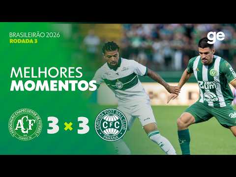 Gols e lances de Chapecoense x Coritiba