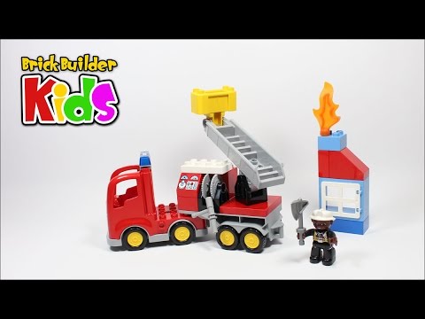 Vidéo LEGO Duplo 10592 : Le camion de pompiers