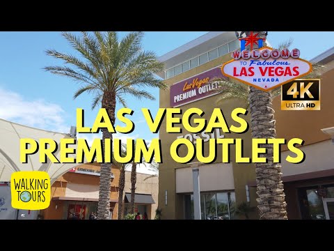 Las Vegas South Premium Outlets Mall | Passeio a pé em 4K Ultra HD