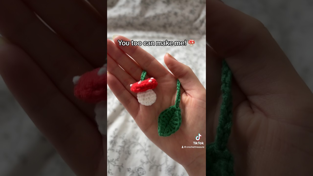 Mushroom Bookmark!🥰🍄✨ tutorial on my page!🤩 #crochet #bookmark #crochettutorial #mushroom #fall