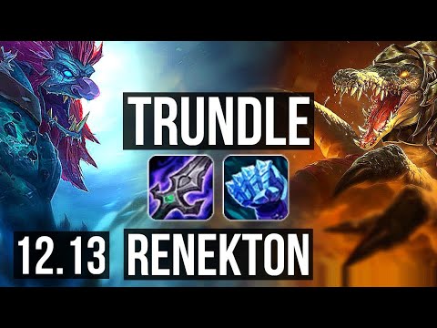 TRUNDLE vs RENEKTON (TOP) | 5/1/7, 300+ games | EUW Diamond | 12.13