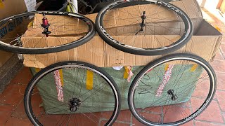 (đã bán) Cặp bánh campagnolo vento Italyvà Novatec còn khá đẹp, niềng dày. lh 0377.601.559