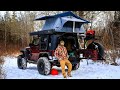 Winter Camping With Roof Top Tent