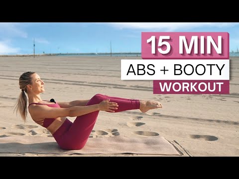 15 min ABS AND BOOTY WORKOUT | Beach Fitness | No Equipment