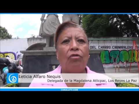 Sin luz queda la explanada de la colonia la Magdalena Atlicpac de Los Reyes