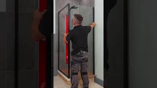 How to install a sliding shower enclosure #shorts
