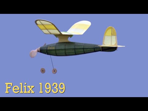 Felix by Albert E. Hatfull 1939. Rubber powered free flight.