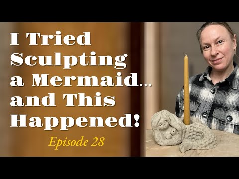 Sculpt with Me: Mermaid Candle Holder | Day 28