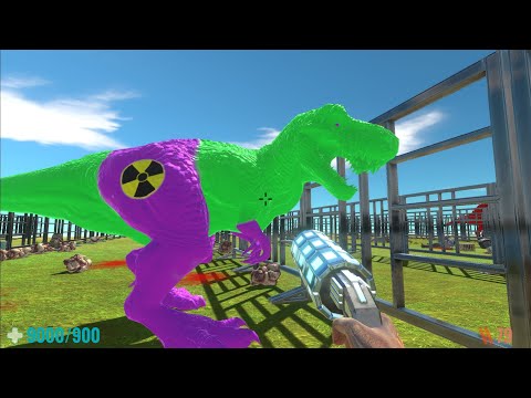 PULSE BLASTER WEAPON FPS PERSPECTIVE DEATH RUN - Animal Revolt Battle Simulator