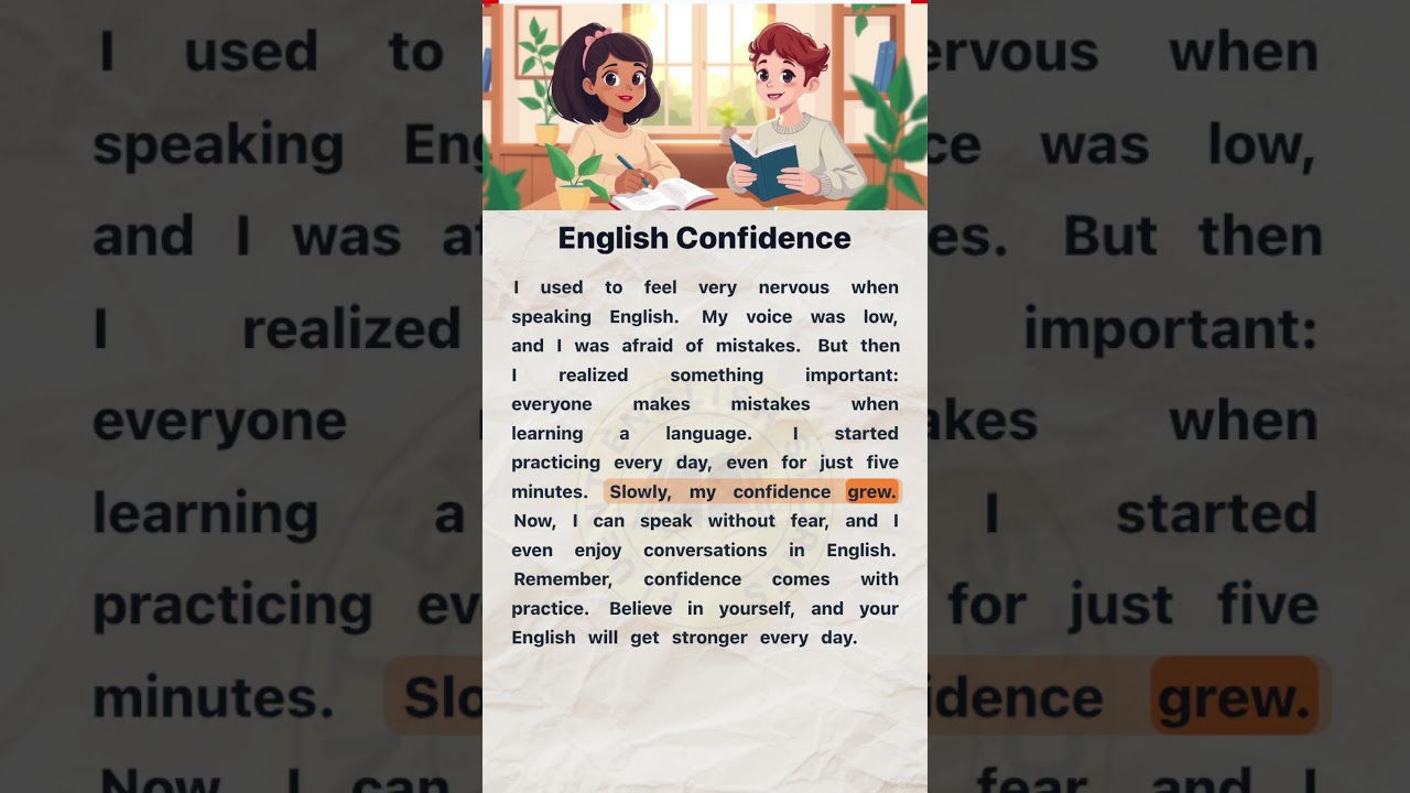 How to Build Confidence in English Speaking📚 | English Reading and Listening Practice #easyenglish