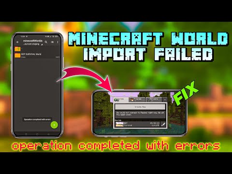 BOT - How To Import Worlds Into Minecraft Pe Zarchiver | Operation Completed With Errors Problem Solve