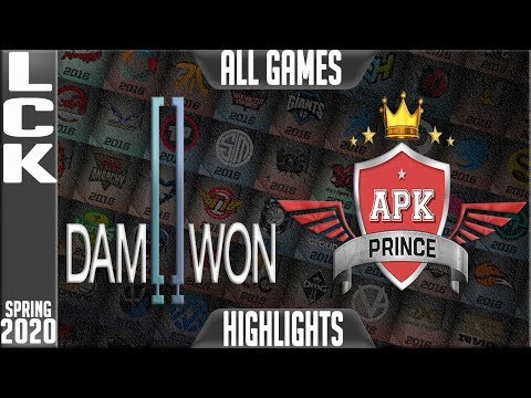 APK vs DWG Highlights ALL GAMES | LCK Spring 2020 W1D4 | APK Prince vs Damwon Gaming