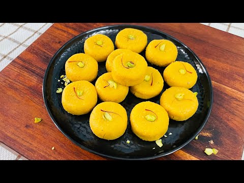 Easy and Quick Besan Peda Recipe / Instant Sweet Recipe
