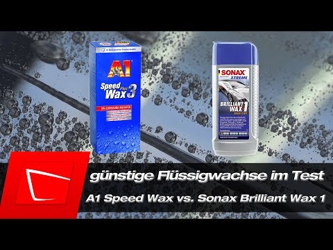 A1 Speed ​​Wax Plus 3 vs. Sonax Brilliant Wax 1 in the test - cheap liquid waxes in comparison