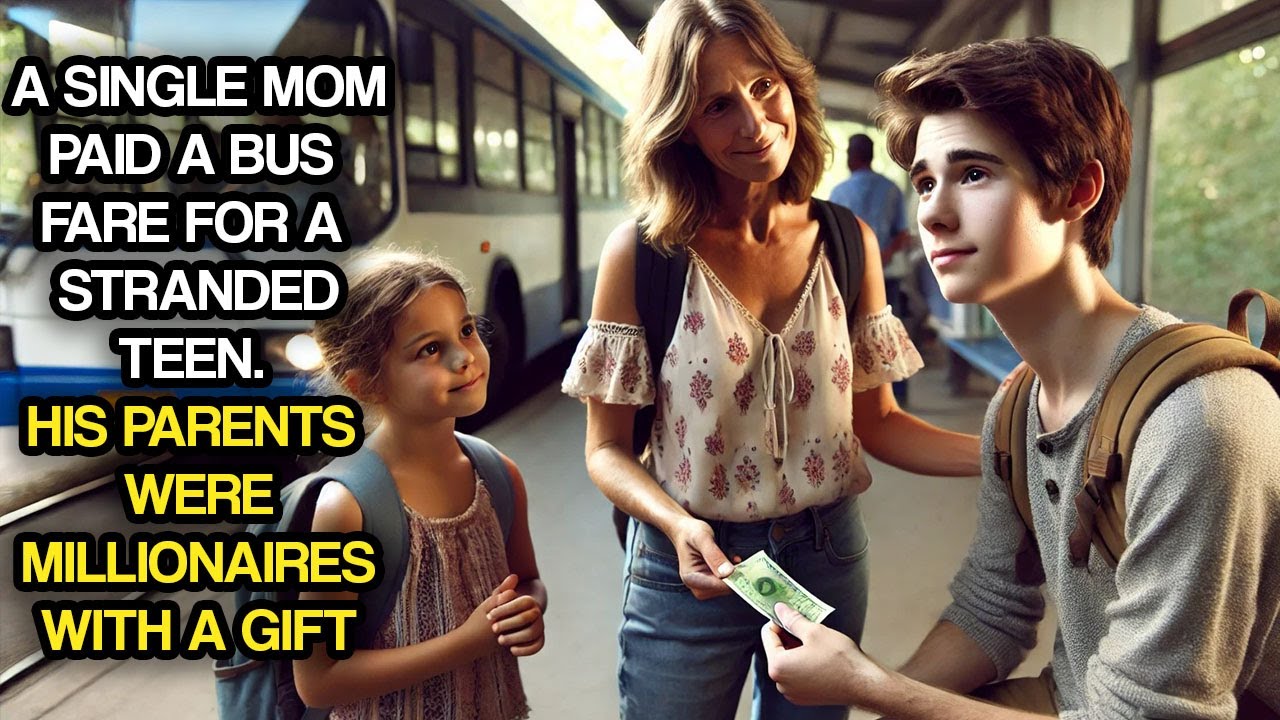 A Single Mom Paid a Bus Fare for a Stranded Teenager. Her Parents Were Millionaires With A Gift
