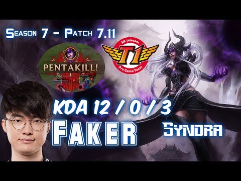 SKT T1 Faker SYNDRA vs KASSADIN Mid - Patch 7.11 KR Ranked