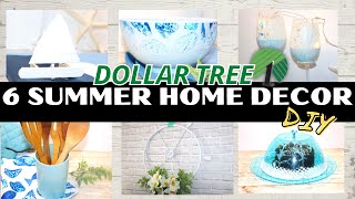 🏖 NEW SUMMER HIGH-END DOLLAR TREE DIY HOME DECOR YOU SHOULD TRY | DIY SUMMER DECOR | WHITE AND TEAL