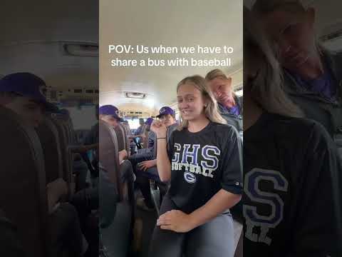 That awkward moment when teams share transportation 💀🚌 #softball #teambus #shorts