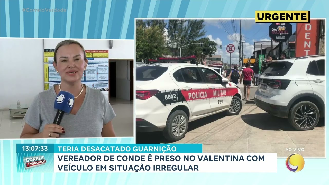 Vereador de Conde é preso no Valentina com veículo em situação irregular