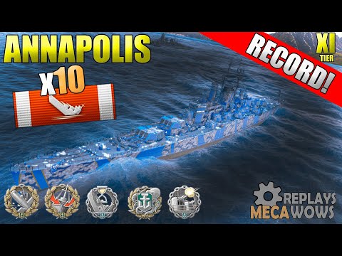 SUPERSHIP Annapolis 10 Kills & 359k Damage | World of Warships Gameplay 4k