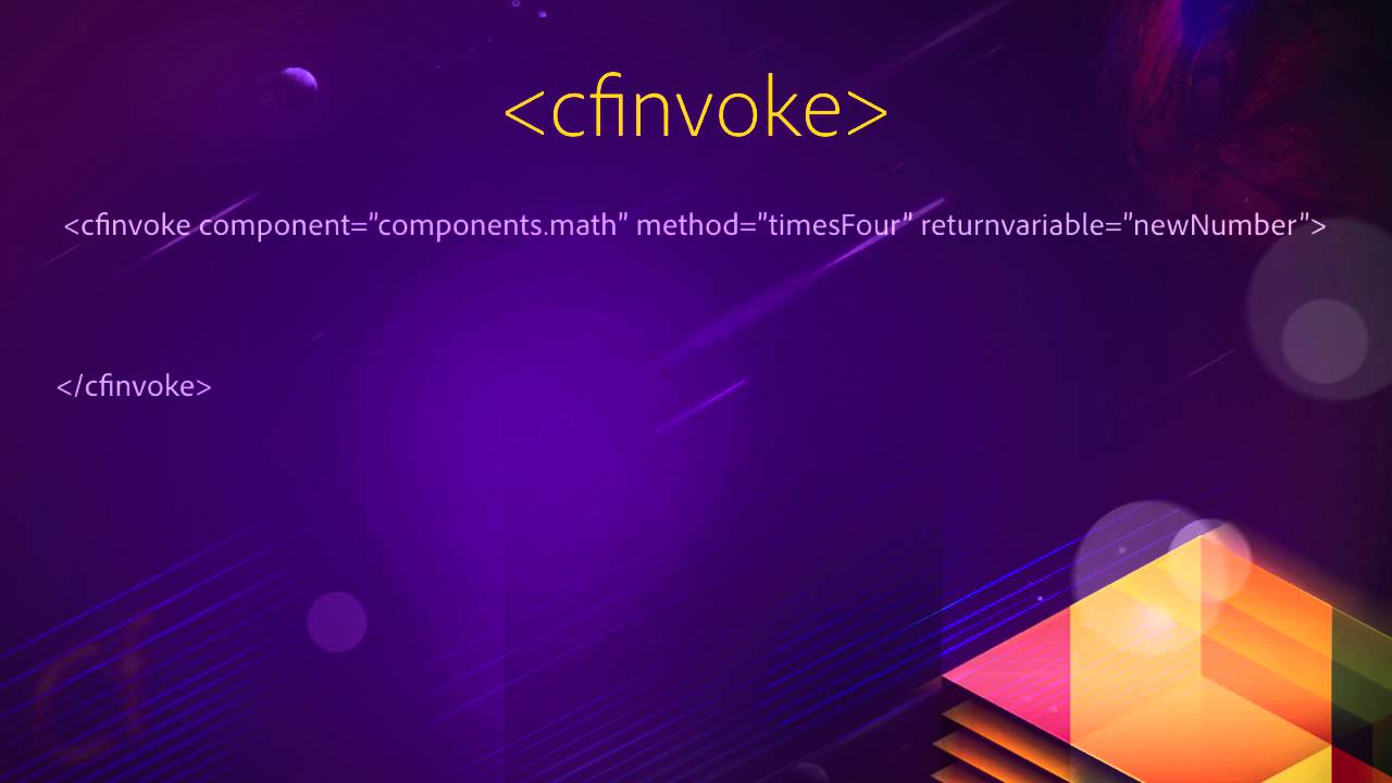 08 Reusing Code ## 08 About Coldfusion components