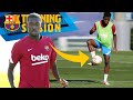ANSU FATI and DEMBÉLÉ FREESTYLE in training ?‍♂️?‍♂️