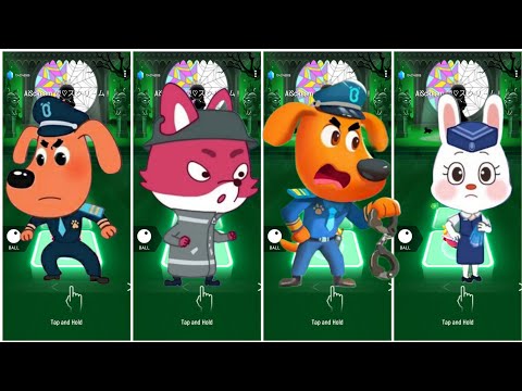 SHERIFF LABRADOR EXE vs DOBIE EXE vs SHERIFF PAPILLON EXE x Coffin Dance | 4699 Tiles Hop 