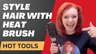 Styling Hair with Heat Brush #hottools #heatbrush #howtouseheatbrush