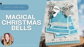 MAGICAL Christmas Bells Card in Blue and Silver