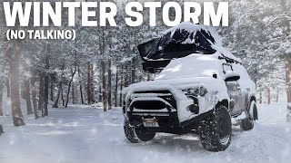 Solo Winter Camping in a Roof Top Tent | SNOW STORM