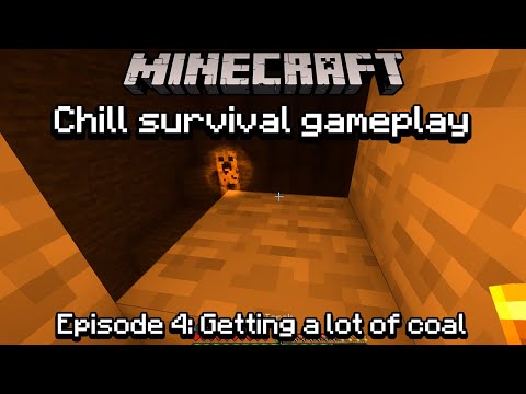Minecraft survival no commentary E4. Meet the Coal Creeper.