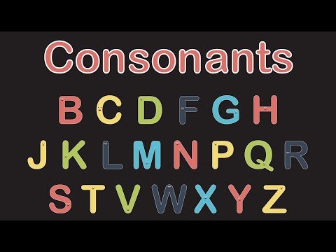 Consonants and Vowels