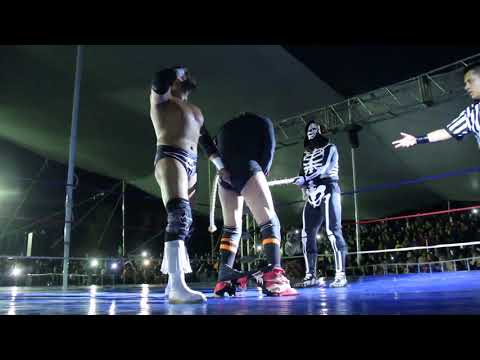 Murder Clown y Monster Clown vs la Parka y el Texano Jr en Texcoco