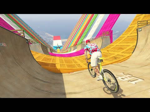 MEGA RAMPA SUPER LARGA EN GTA 5 ONLINE - Kosi023