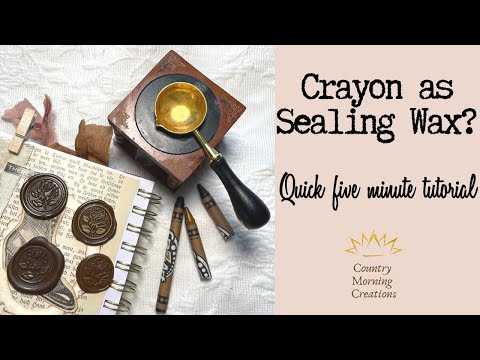 Part of a video titled Use a crayon as sealing wax. 5 minute tutorial. - YouTube